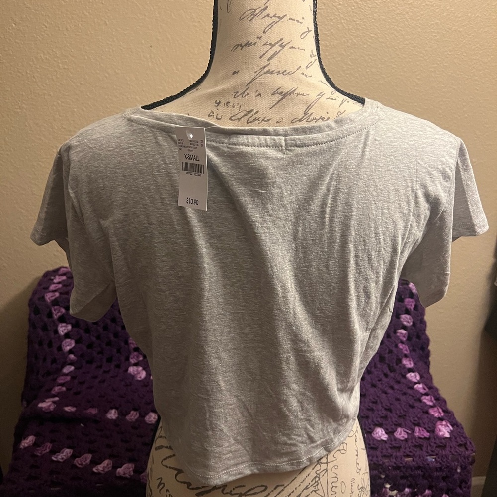 Grey Crop Top